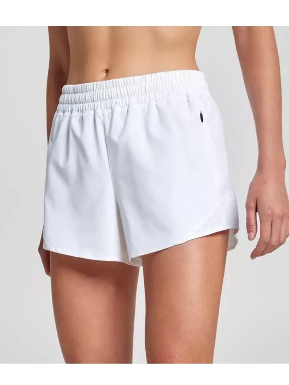 CALIA Women's Mid Rise Infinity Run Short in White